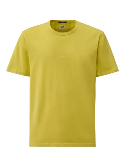 C.p. Company Logo-print Cotton T-shirt In Yellow