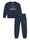 C.p. Company Logo-print Cotton Tracksuit Set In 蓝色