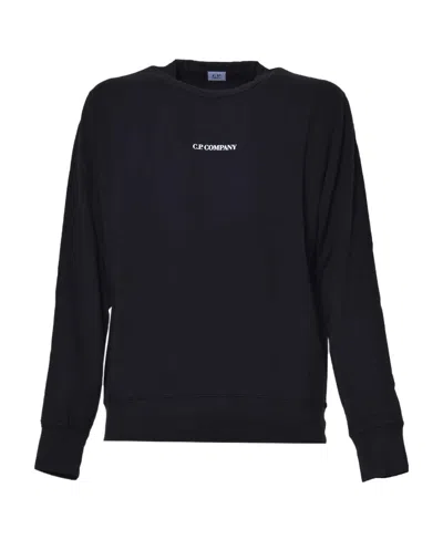 C.p. Company Logo-print Crew-neck Sweatshirt In Black