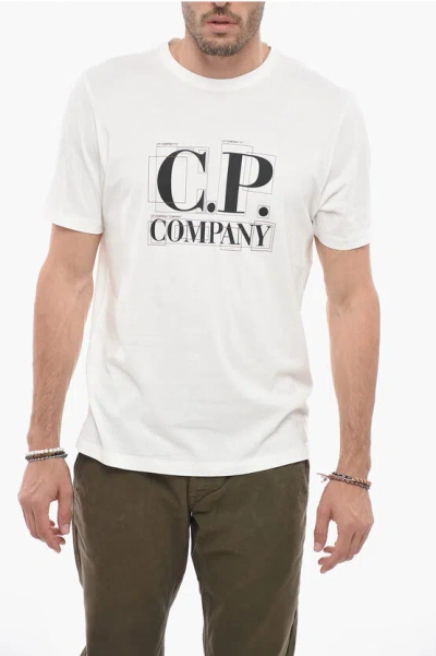 C.p. Company Logo Print Crewneck T-shirt In Multi