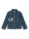 C.P. COMPANY LOGO-PRINT DENIM JACKET