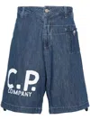 C.p. Company C. P. Company Man Denim Shorts Blue Size 34 Cotton In Blau