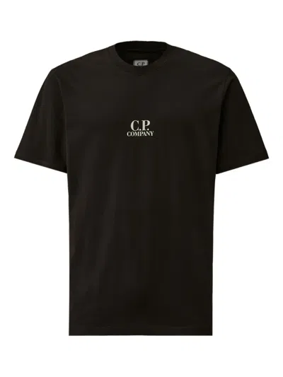 C.P. COMPANY LOGO-PRINT GRAPHIC-PRINT T-SHIRT