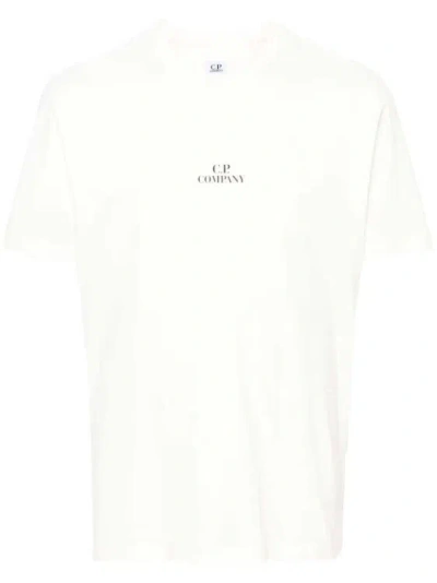 C.p. Company Logo-print Cotton T-shirt In White