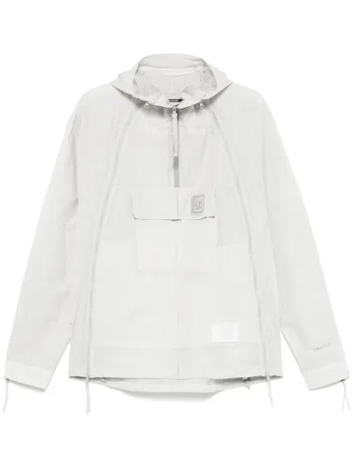 C.p. Company Logo-print Pertex Jacket In Grey