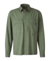 C.p. Company Logo-print Shirt Jacket In Green
