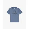 C.p. Company Kids' Logo-print T-shirt In Flint Stone