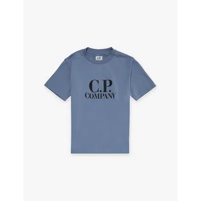 C.p. Company Logo-print T-shirt In Blue