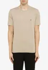 C.p. Company Beige T-shirt With Logo Print On The Chest In Beige