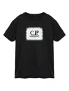 C.p. Company Logo Label Print T-shirt Kids In Blue
