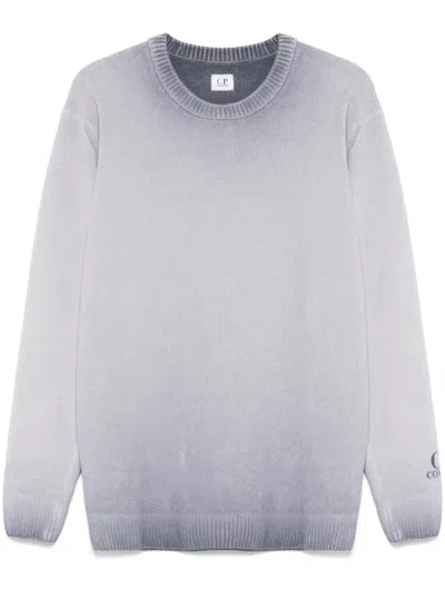 C.p. Company Logo-print Sweater In Blue