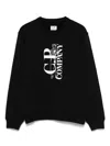 C.p. Company British Sailor Print Crew Neck Sweatshirt In Black