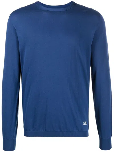 C.p. Company Logo-print Sweatshirt In Blau