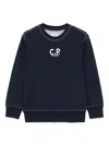 C.p. Company Logo-print Sweatshirt In Blue