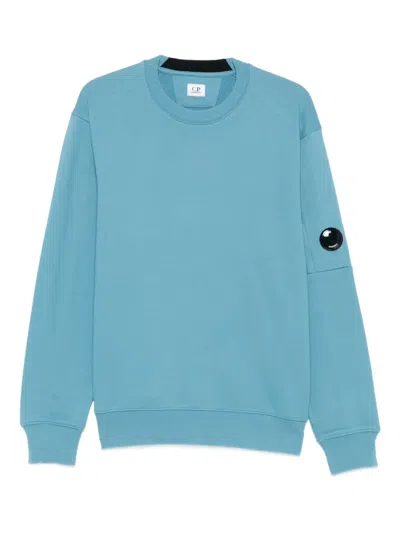 C.p. Company Logo-print Sweatshirt In Blue