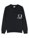 C.p. Company Logo-print Sweatshirt In Blue