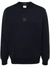 C.p. Company Fleece Long-sleeved Sweatshirt In Blue
