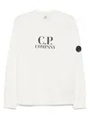 C.p. Company Logo-print Cotton Sweatshirt In Weiss