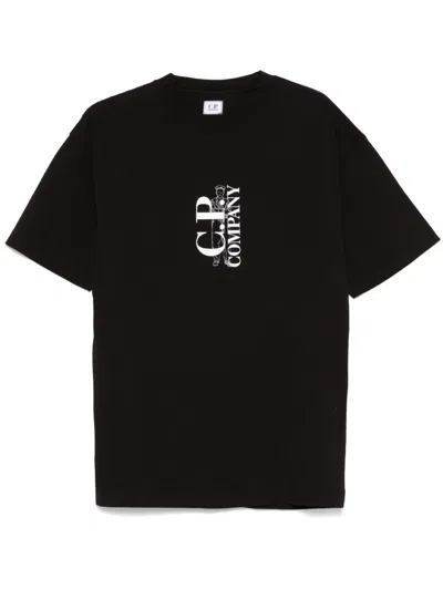 C.p. Company Logo-print T-shirt In Black