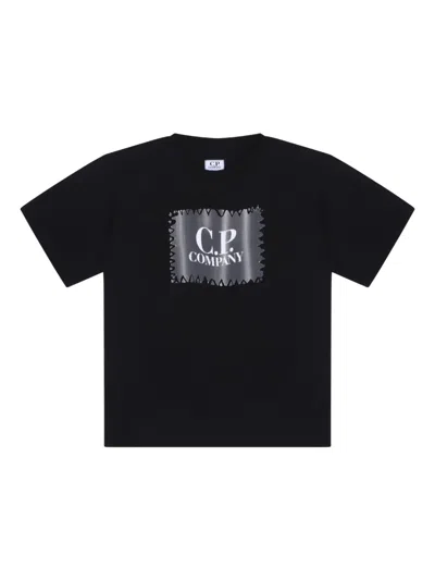 C.p. Company Kids' Logo-print T-shirt In Black