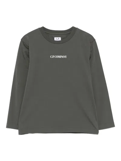 C.p. Company Kids' Logo-print T-shirt In Black