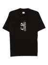 C.p. Company C.p.company Jersey Logo T-shirt In Black