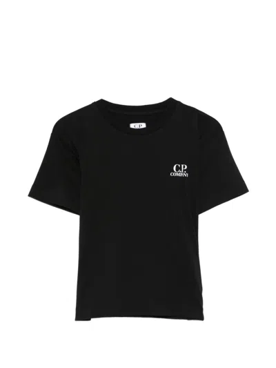 C.p. Company Kids' Logo-print T-shirt In Black