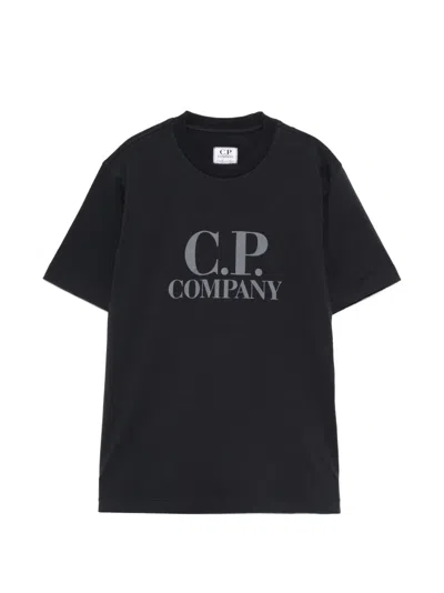 C.p. Company Kids' Logo-print T-shirt In Black