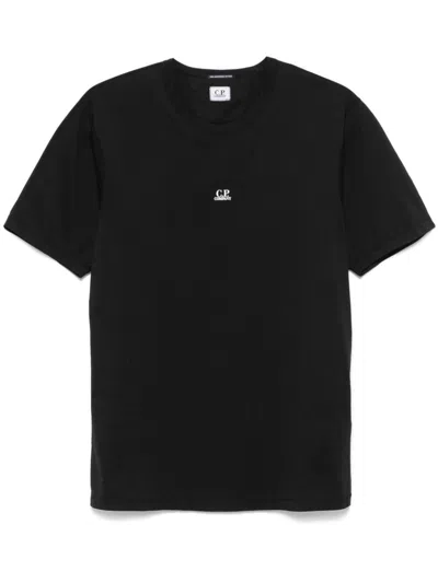 C.p. Company Metropolis Mercerized Jersey Logo Print T-shirt In Black