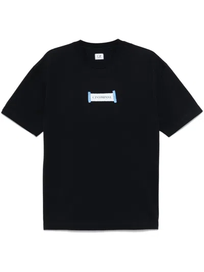 C.p. Company Logo-print T-shirt In Blue