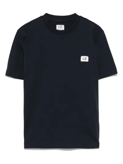 C.p. Company Kids' Logo-print T-shirt In Blue