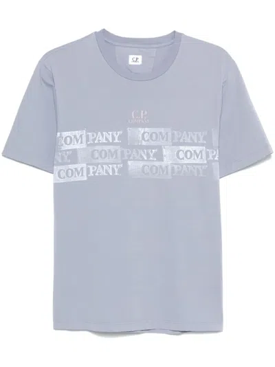 C.p. Company Logo-print T-shirt In Blue