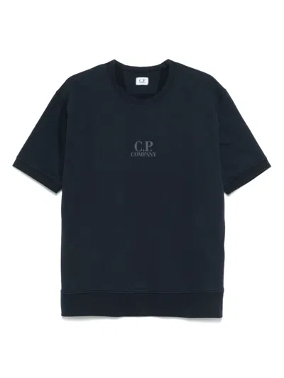 C.p. Company Logo-print T-shirt In Blue