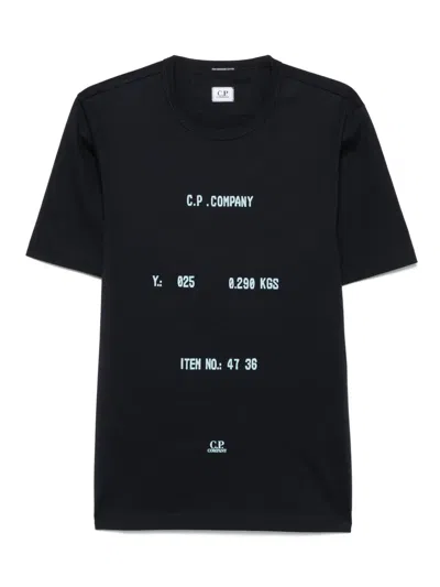 C.p. Company Logo-print T-shirt In Blue