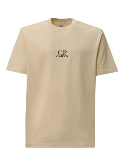 C.p. Company Logo-print T-shirt In Brown