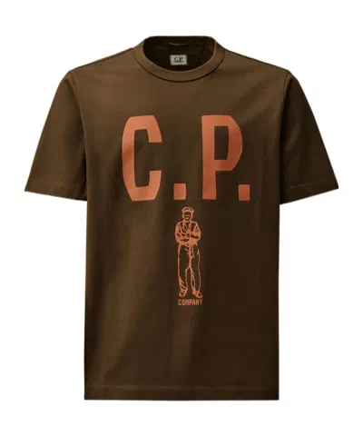 C.P. COMPANY LOGO-PRINT T-SHIRT