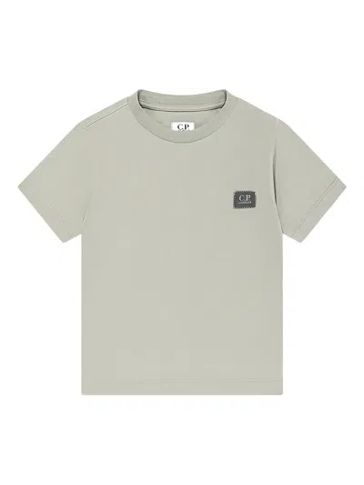 C.p. Company Kids' Logo-print T-shirt In Gray