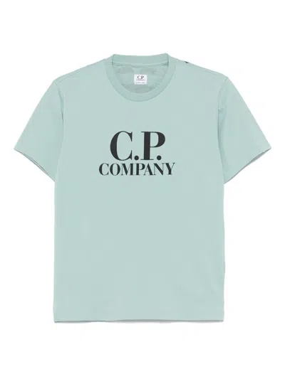 C.p. Company Kids' Logo-print T-shirt In Green