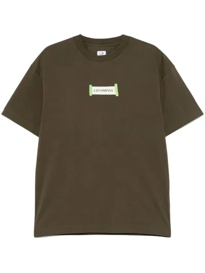 C.p. Company Logo-print T-shirt In Green