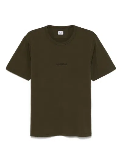 C.p. Company Logo-print T-shirt In Green