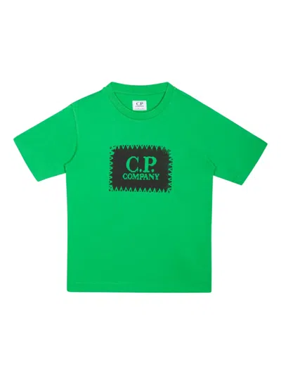 C.p. Company Kids' Logo-print T-shirt In Green