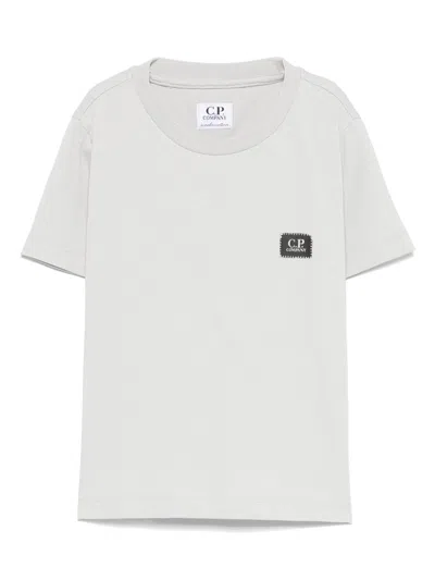 C.p. Company Kids' Logo-print T-shirt In Ice