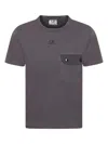 C.p. Company Open-necked Black Shirt In Grey