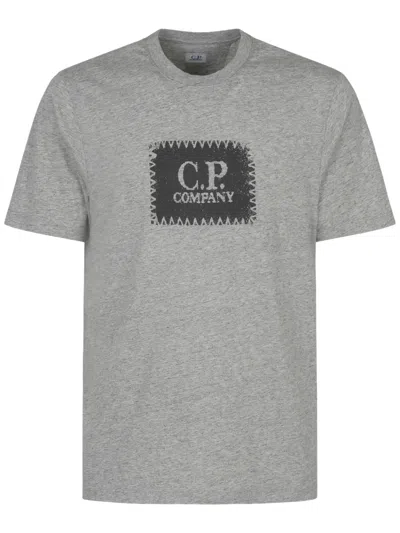 C.p. Company Logo-print T-shirt In Grey