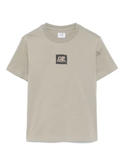 C.p. Company Kids' Logo-print T-shirt In Grey