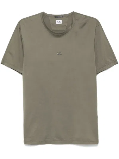 C.p. Company Logo-print T-shirt In Grün
