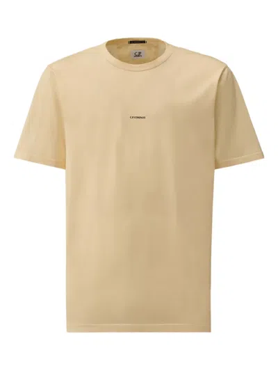 C.p. Company Logo-print T-shirt In Neutral