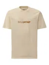 C.p. Company Logo-print T-shirt In Neutral