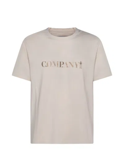 C.p. Company Logo Printed Crewneck T-shirt In Neutral