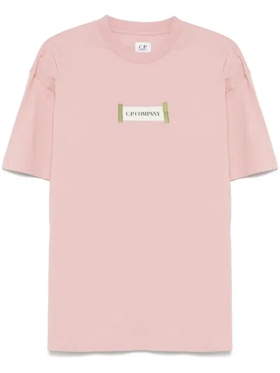 C.p. Company Logo-print T-shirt In Pink